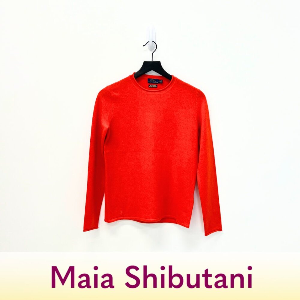 Polo Ralph Lauren Red Cashmere Crewneck Sweater - Picture 1 of 2